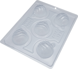 Stripped Design Christmas Ornament Mold (3 Piece)